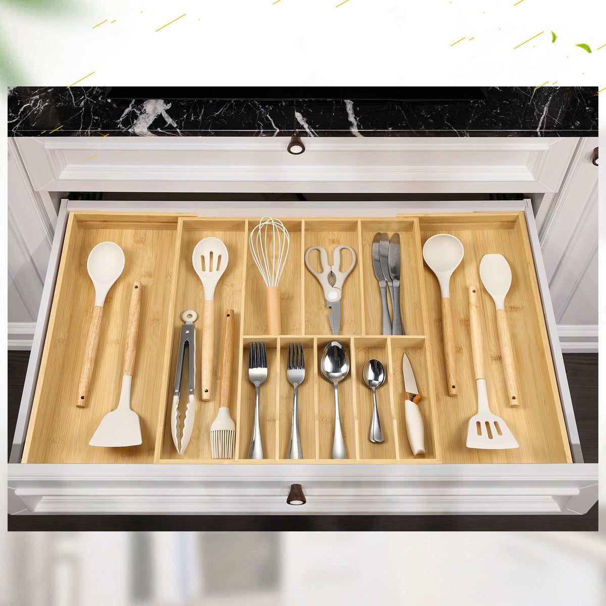 Fabsome bamboo organizer is easy to clean with a damp cloth.