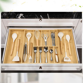 Fabsome bamboo organizer is easy to clean with a damp cloth.