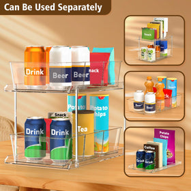 Fabspace under-sink 2-tier organizer helps maximize compact storage spaces.