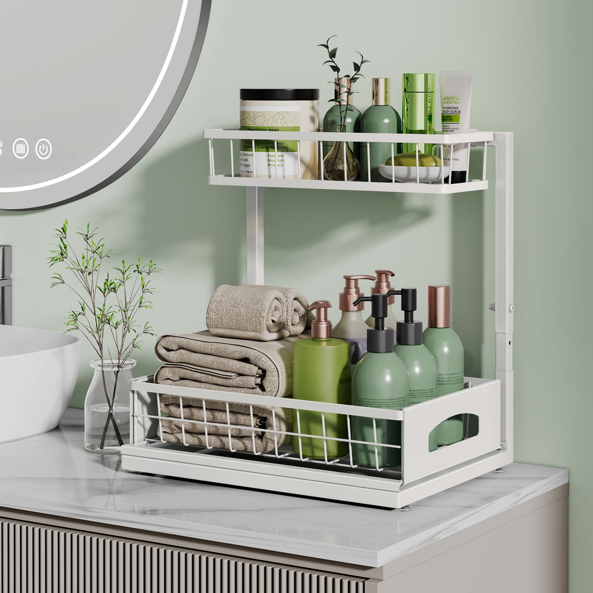 Fabutier under sink organizer dimensions help verify cabinet fit before purchase.