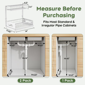 Fabutier under sink organizer lower basket slides out for easy access.