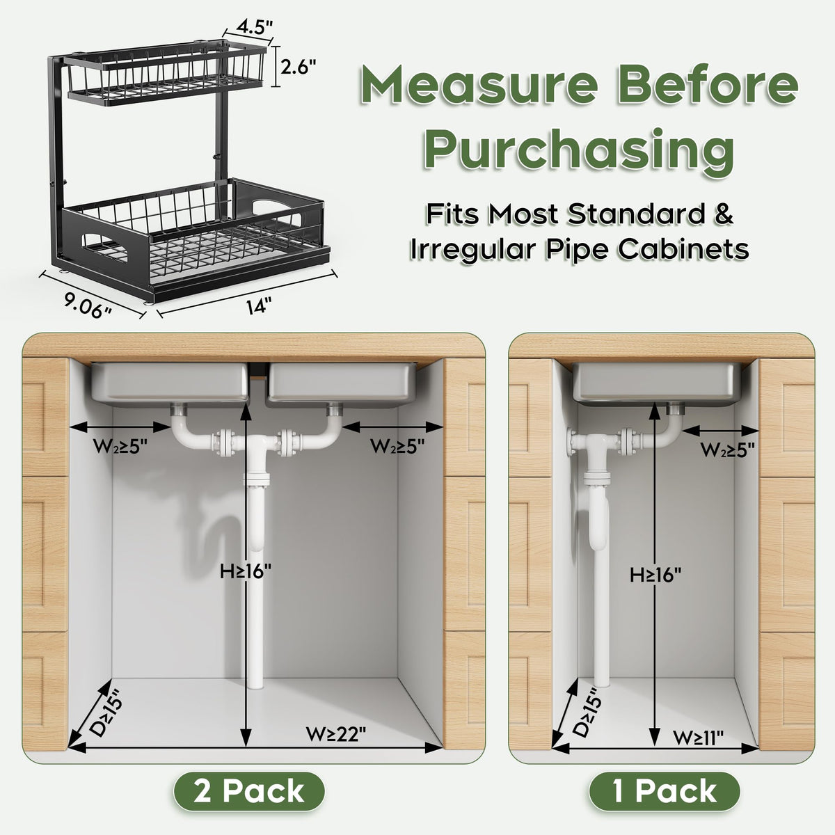 Fabutier under-sink organizer side view highlighting pull-out drawer for easy access