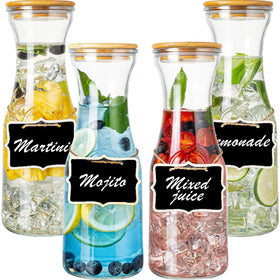 Facilfeliz glass carafe 4-pack for stylish beverage service and easy batching.