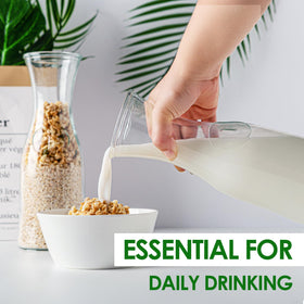 Facilfeliz bamboo lid carafe adds natural touch and keeps beverages fresh.