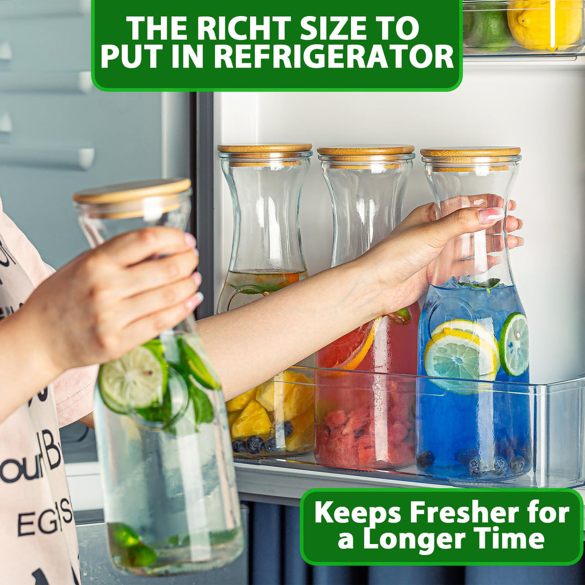 Facilfeliz glass carafe is lead-free for clean, safe serving.