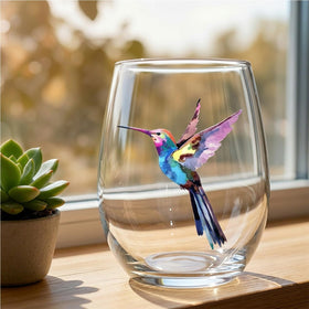 FACOYANS bird-lover decor with stemless glasses for cozy gatherings.