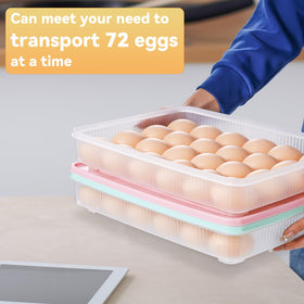 FACULX freshness-preserving lid protects eggs from odors in the fridge.