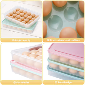 FACULX stackable fridge egg holder saves space and reduces clutter.