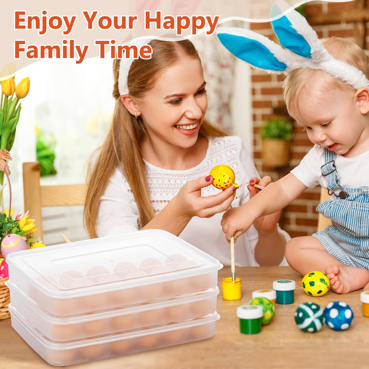 FACULX leak-proof lid keeps eggs secure during transport.