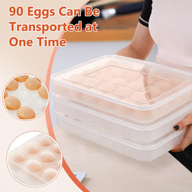 FACULX solid lid preserves freshness and blocks odors for stored eggs.