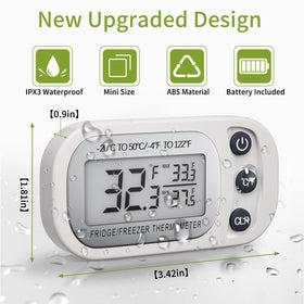 FAHZON thermometer records max/min temps to track performance over time