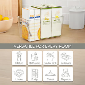 FAIRHOME fridge condiments in clear bin, easy reach and cleanup.