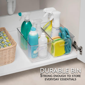 FAIRHOME pantry snacks stored in clear bin, quick-at-a-glance visibility.