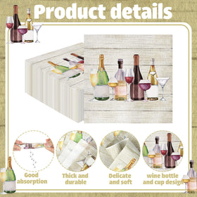 Fairooth watercolor wine glass napkins for celebrations and refined tables