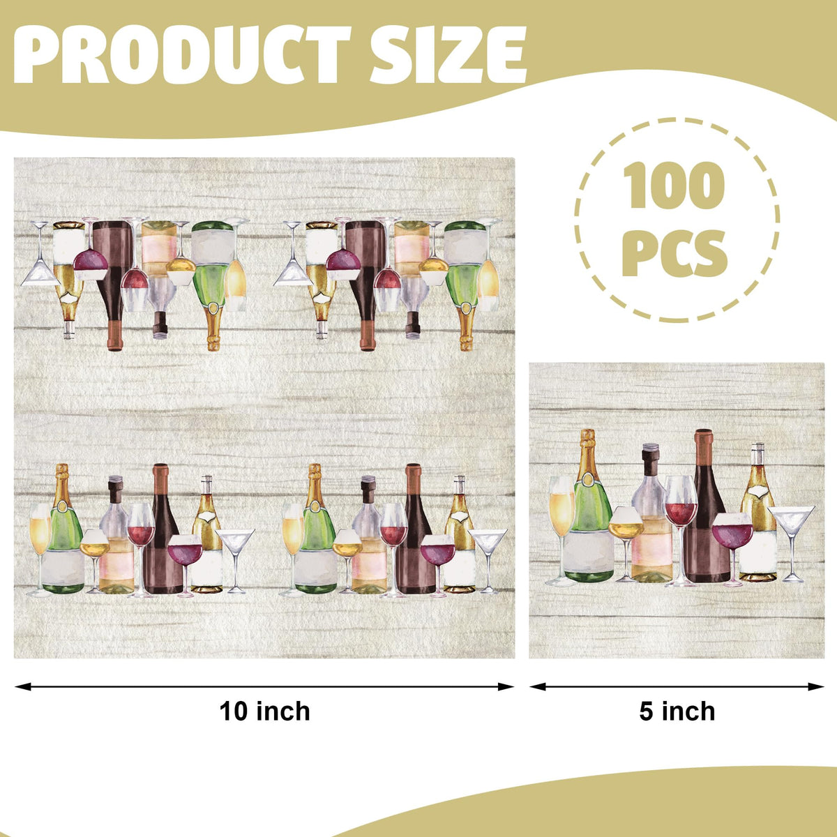 Fairooth bottle-pattern napkins with watercolor art for elegant table decor