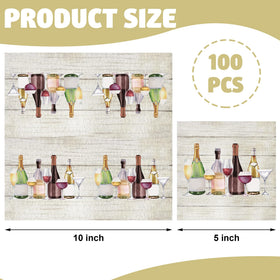 Fairooth bottle-pattern napkins with watercolor art for elegant table decor
