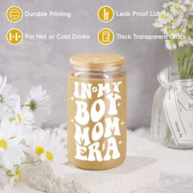 Fairy's Gift 16oz glass coffee cup offers durability for daily use.