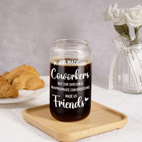 Fairy's Gift glass cup suitable for iced coffee, soda, cocktails.