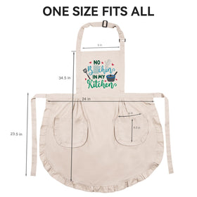 Fairy's Gift cotton durable apron offers breathable comfort for long baking sessions.