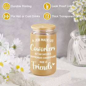 Fairy's Gift coworker friendship quote glass for office pals.
