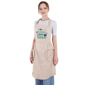 Fairy's Gift embroidered witty phrase apron adds personality to dinner parties.