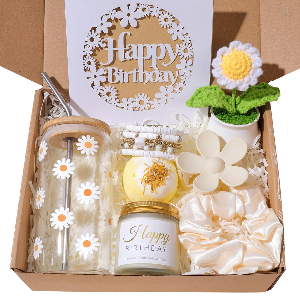 FAJAO daisy glass cup image highlighting the 16oz heat-resistant borosilicate cup