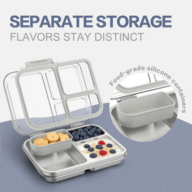 FAJSL bento box with clear lid to view contents and prevent spills