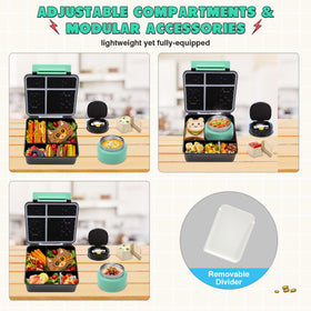 FAJSL removable divider highlighting customizable compartments for snacks and meals