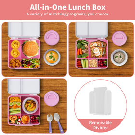 FAJSL included utensils ready to use with the kids lunch box set.