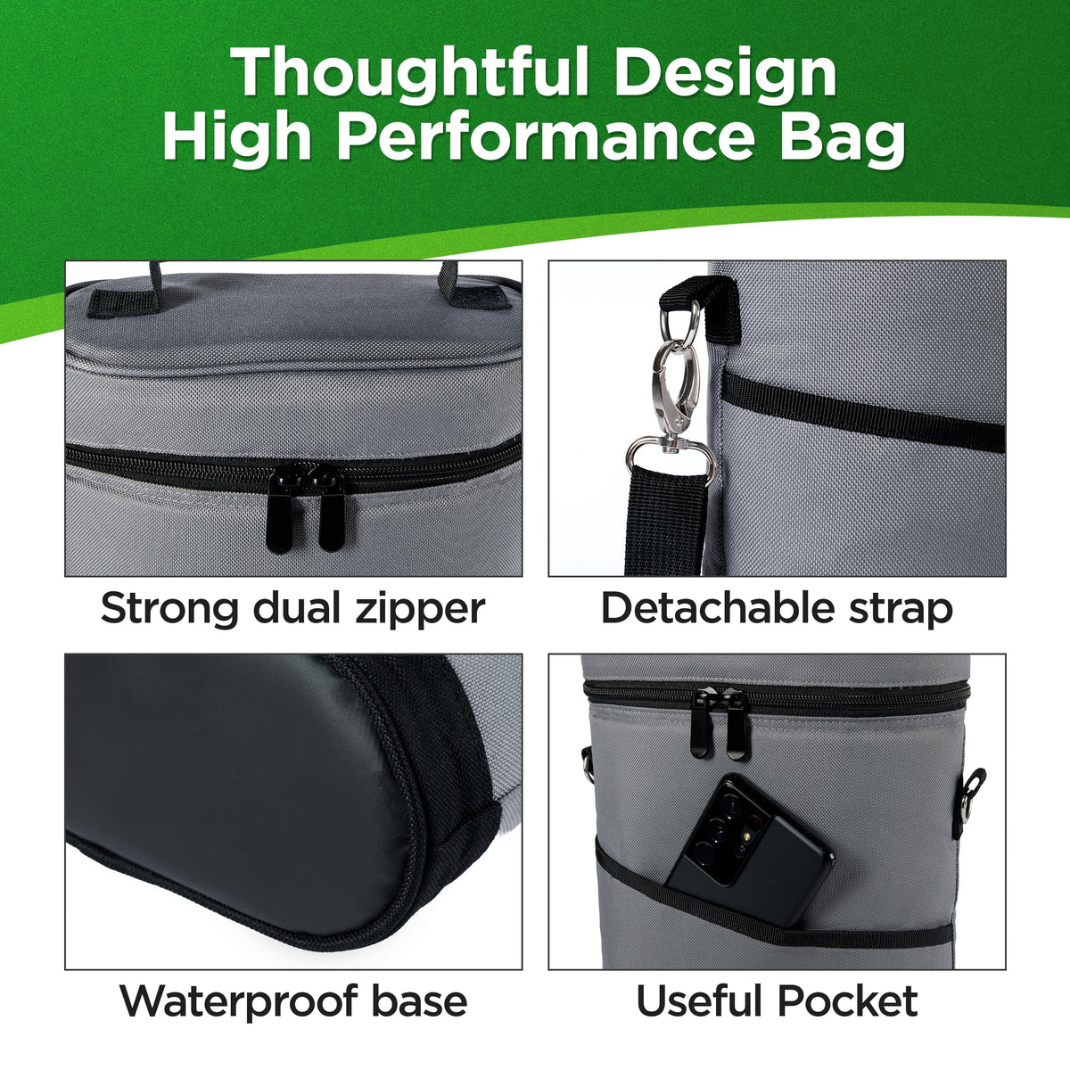 Falcona Wild wine cooler bag pocket stores accessories for easy travel