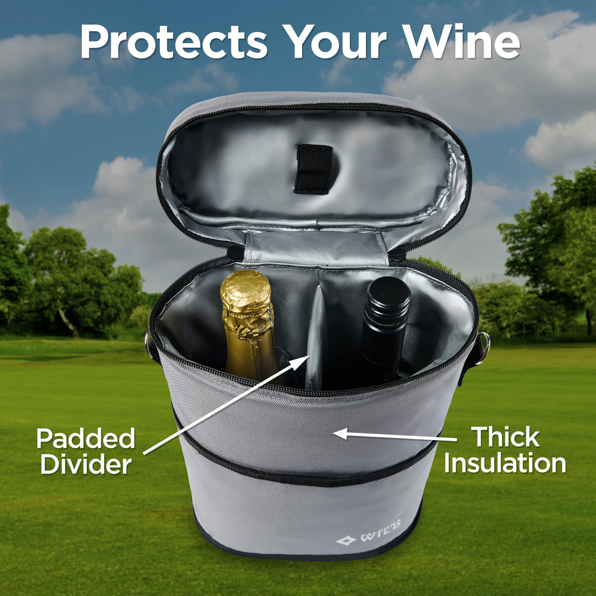 Falcona Wild waterproof base prevents dampness on grass or sand