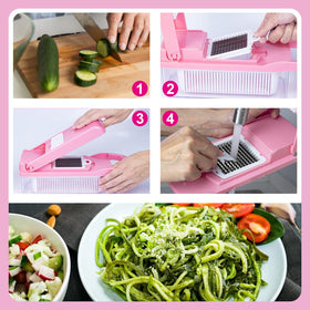 FALF built-in container catches chopped ingredients neatly