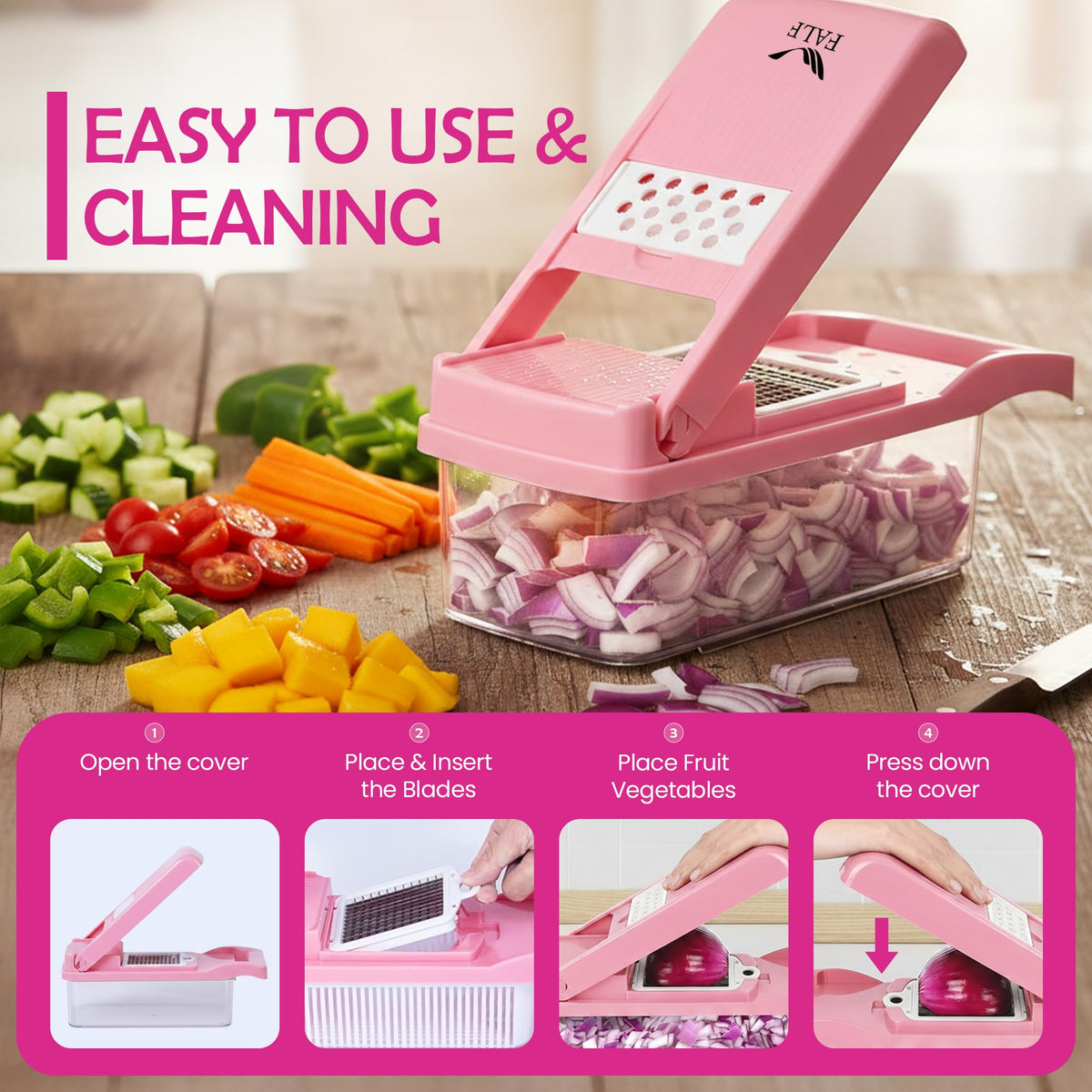 FALF easy-clean blades with removable parts for washing
