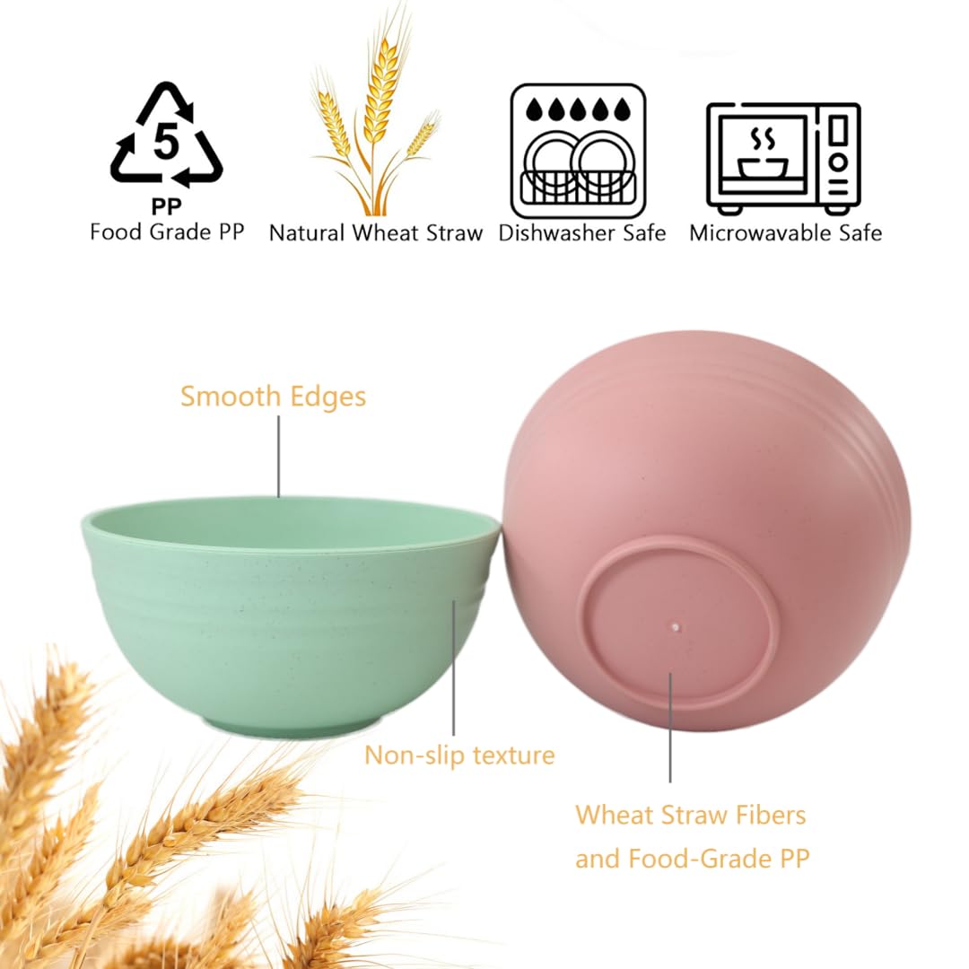 Falichchch unbreakable wheat straw bowls endure drops during everyday use