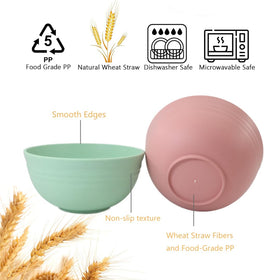 Falichchch unbreakable wheat straw bowls endure drops during everyday use