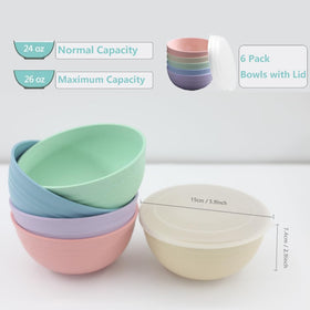 Falichchch bowls with lids close-up showing dustproof seal for fresh storage