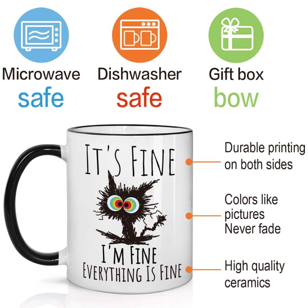 FALJIOK cat mug gift box, ready for birthdays or holidays