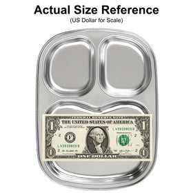 Fam 3 Compartment Tray non-porous surface resists odors and stains.