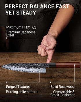FAMCÜTE precision-cutting action enables versatile slicing at any angle.