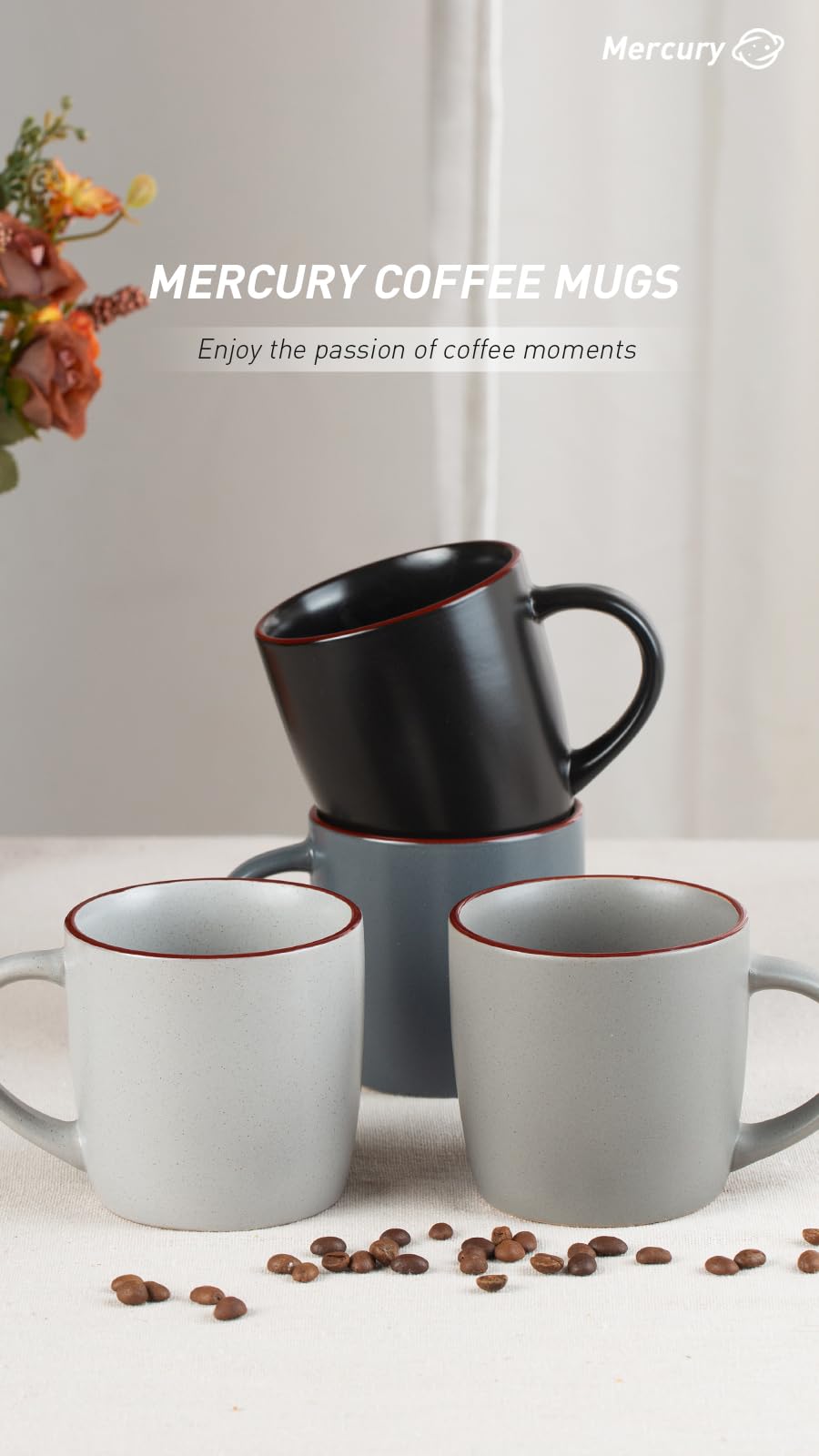 Famiware Mercury mug demonstrating easy, comfortable grip handle