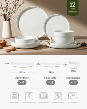 Famiware Milkyway salad plates side view showing speckled finish