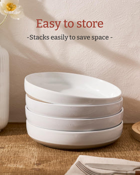 Famiware Milkyway bowls stacked neatly, saving cupboard space for organized kitchens.