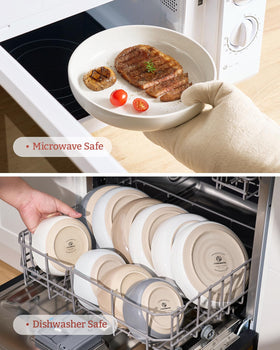 Famiware Milkyway bowl in microwave-safe use for reheating leftovers.
