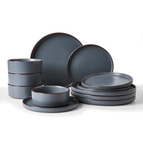 Famiware Nebula Ridge dinner plates with charcoal glaze for everyday meals