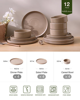 Famiware Nebula 8-inch salad plate with speckled design for casual dining.