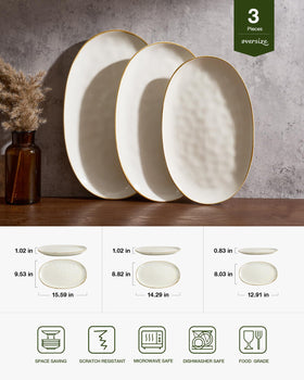 Famiware Ocean Series medium oval platter perfect for cheeses and vegetables
