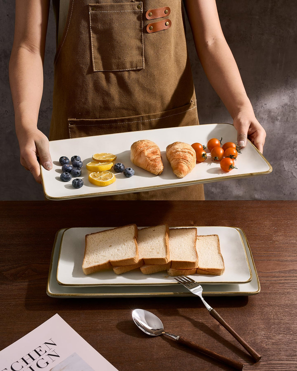 Famiware Ocean Series small platter showcases raised edges for snack presentation