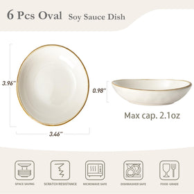Famiware Ocean small ceramic bowls 2oz collection suitable for sushi and condiments.