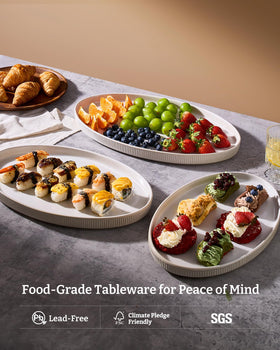 Famiware oval platter is dishwasher and microwave safe for easy cleanup