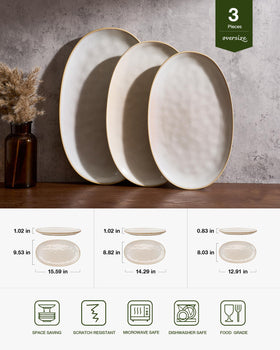 Famiware oval serving platter in medium size, perfect for sides and appetizers.
